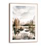 Mountain Lake Art Print MDF Beige 0