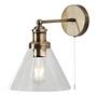 Pyramid Wall Lamp Steel Brass 0