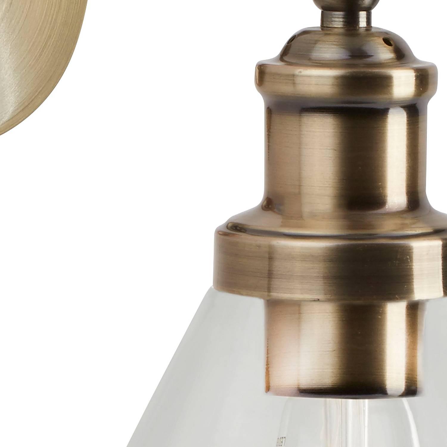 Pyramid Wall Lamp Steel Brass 1