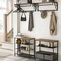 Montevallo Wall Coat Rack Dark Brown Black 3