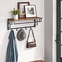 Montevallo Wall Coat Rack Dark Brown Black 4