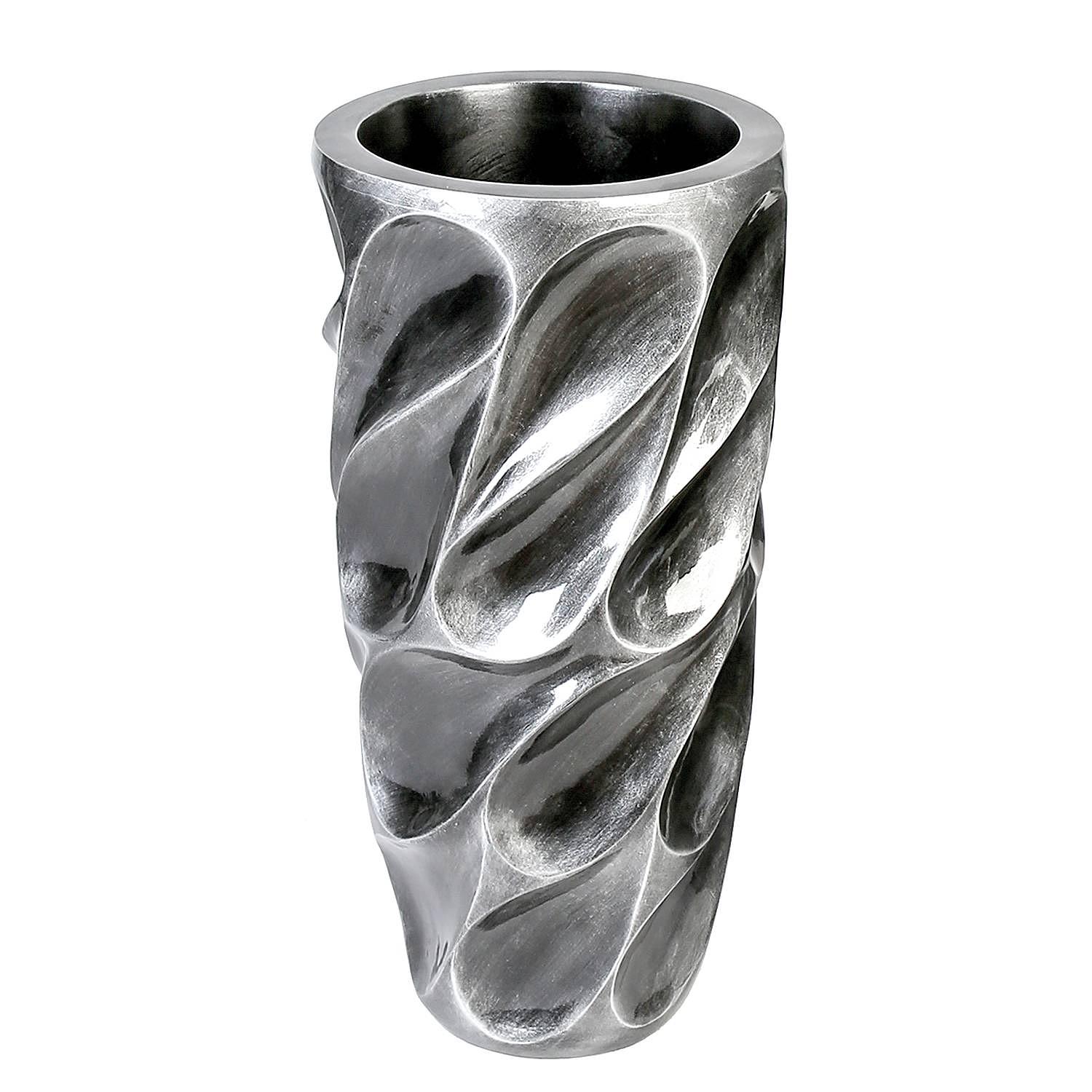 Drop Planter Synthetic Resin Silver Ø38 cm 0