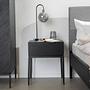 IKON Nightstand Real Wood Veneer Black 2