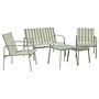 Vinoa Seating Group Set of 5 Steel Green White 3