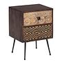Khedi Nightstand Solid Beige Mango 0