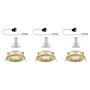 3x Nova Plus Dim recessed spotlight aluminum gold 3