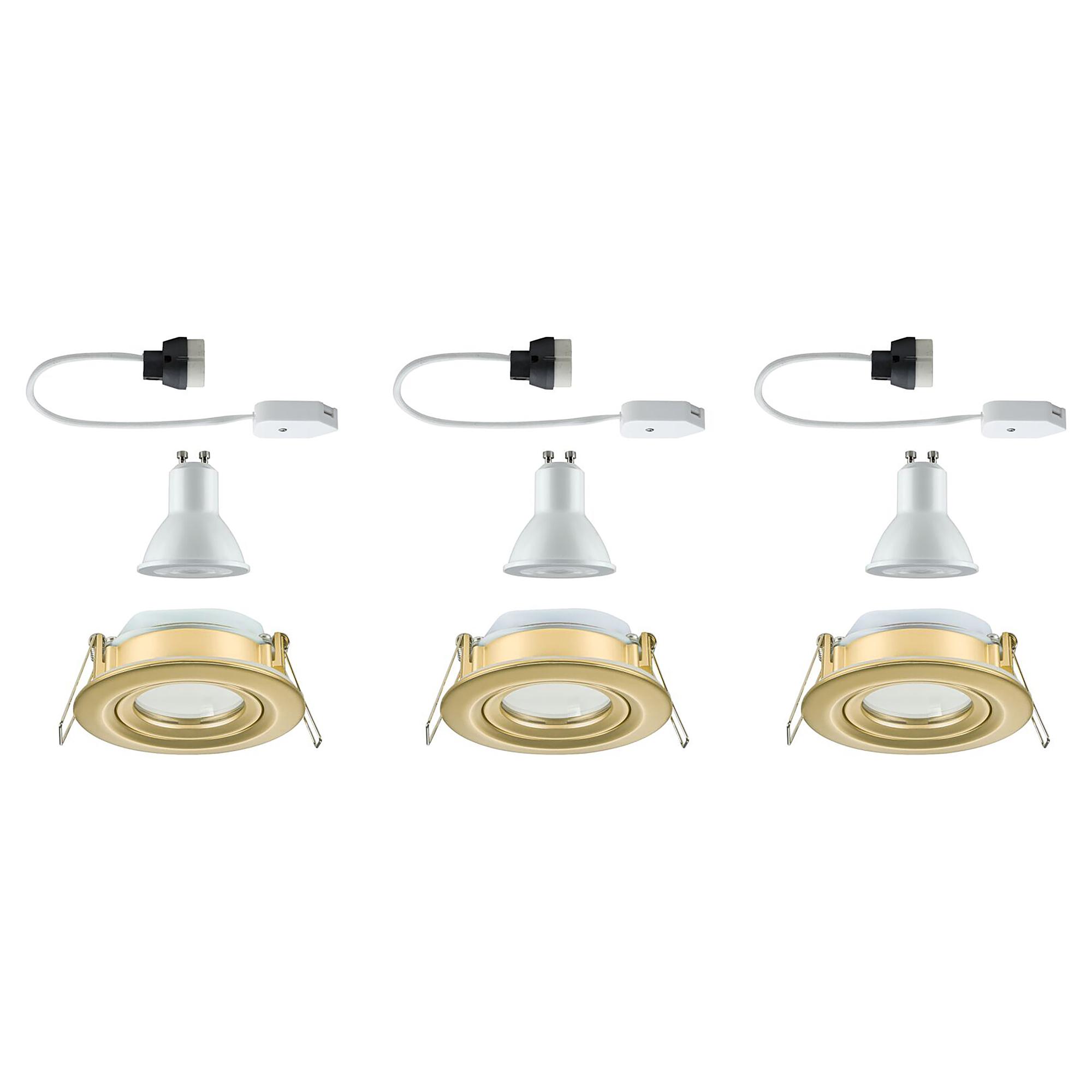 3x Nova Plus Dim recessed spotlight aluminum gold 3