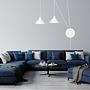 Abramo Pendant Light 2-Light Steel White 3