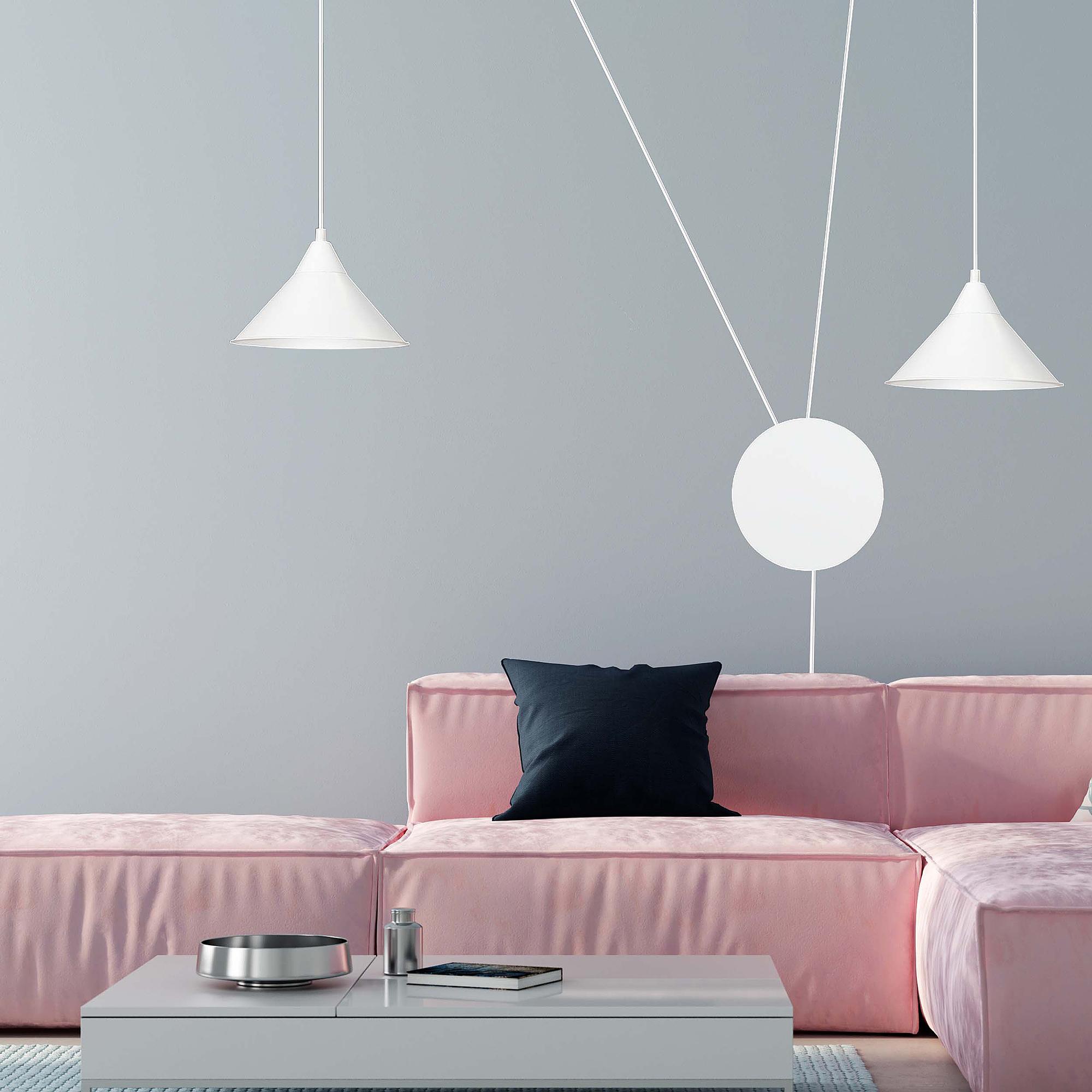 Abramo Pendant Light 2-Light Steel White 2