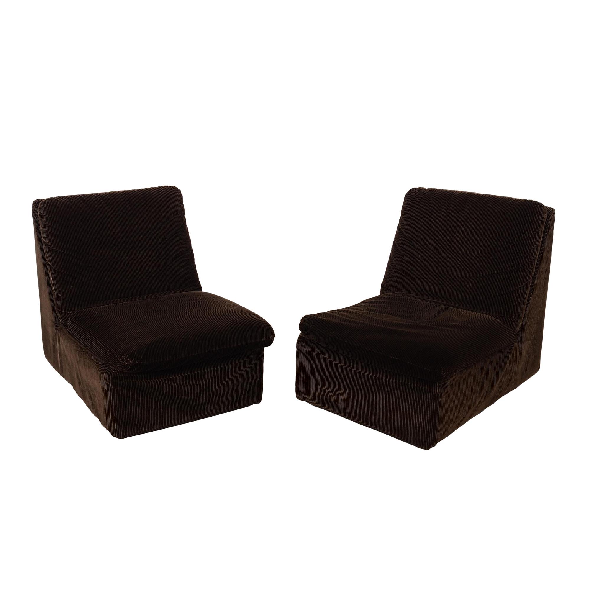 Busnelli Sofa Modular Leder Braun 1970er Jahre 0