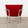 Armchair Metal Fabric Red 1970s 4
