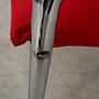 Sessel Metall Stoff Rot 1970er Jahre 12