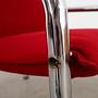 Armchair Metal Fabric Red 1970s 8