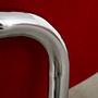 Sessel Metall Stoff Rot 1970er Jahre 13