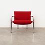 Armchair Metal Fabric Red 1970s 1