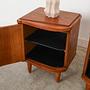 2x Nachttisch Sperrholz Massivholz 1960er Jahre 3