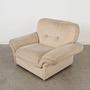 Soffio Armchair Fabric Cream 1970s 1
