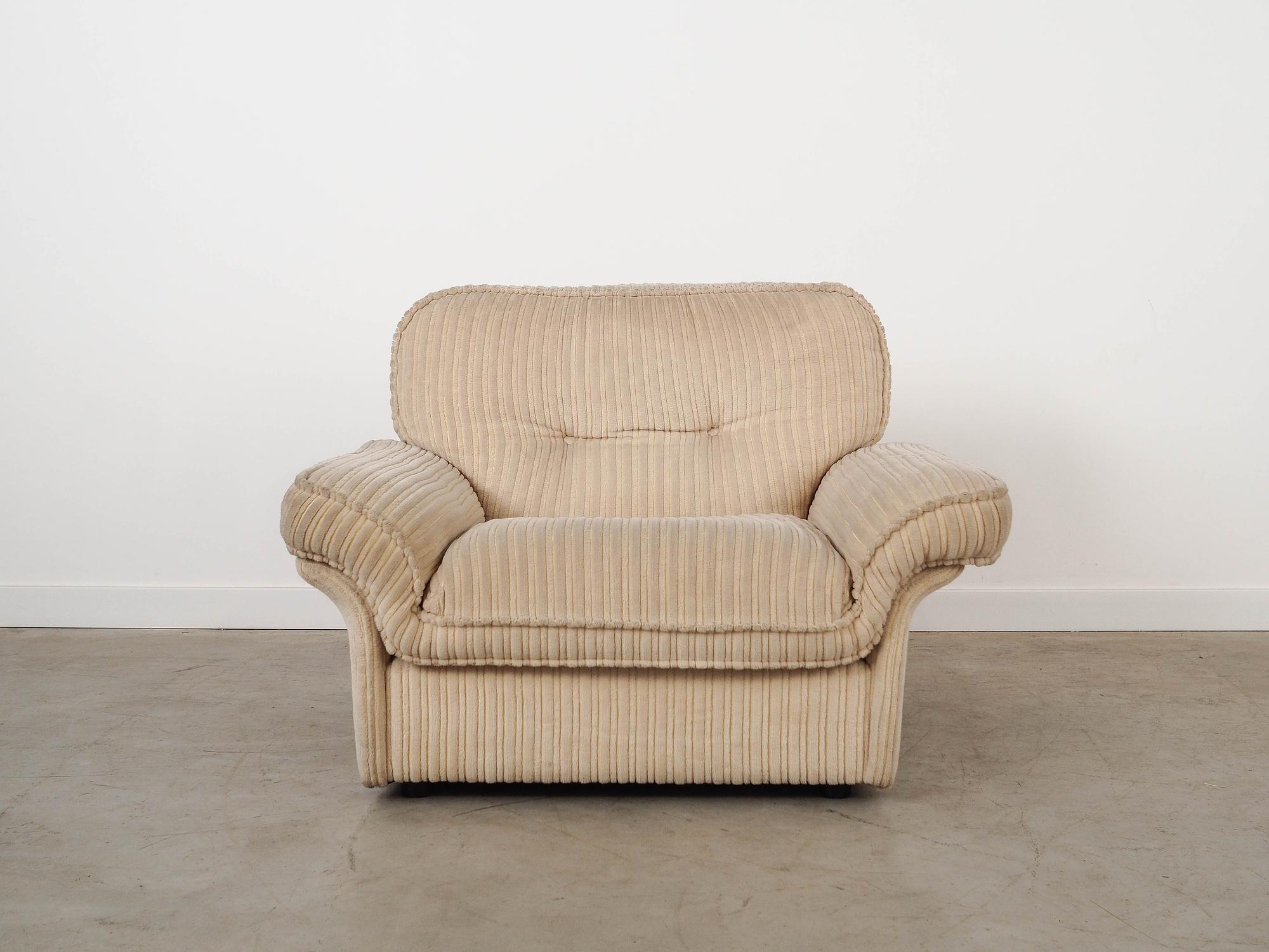 Soffio Armchair Fabric Cream 1970s 2