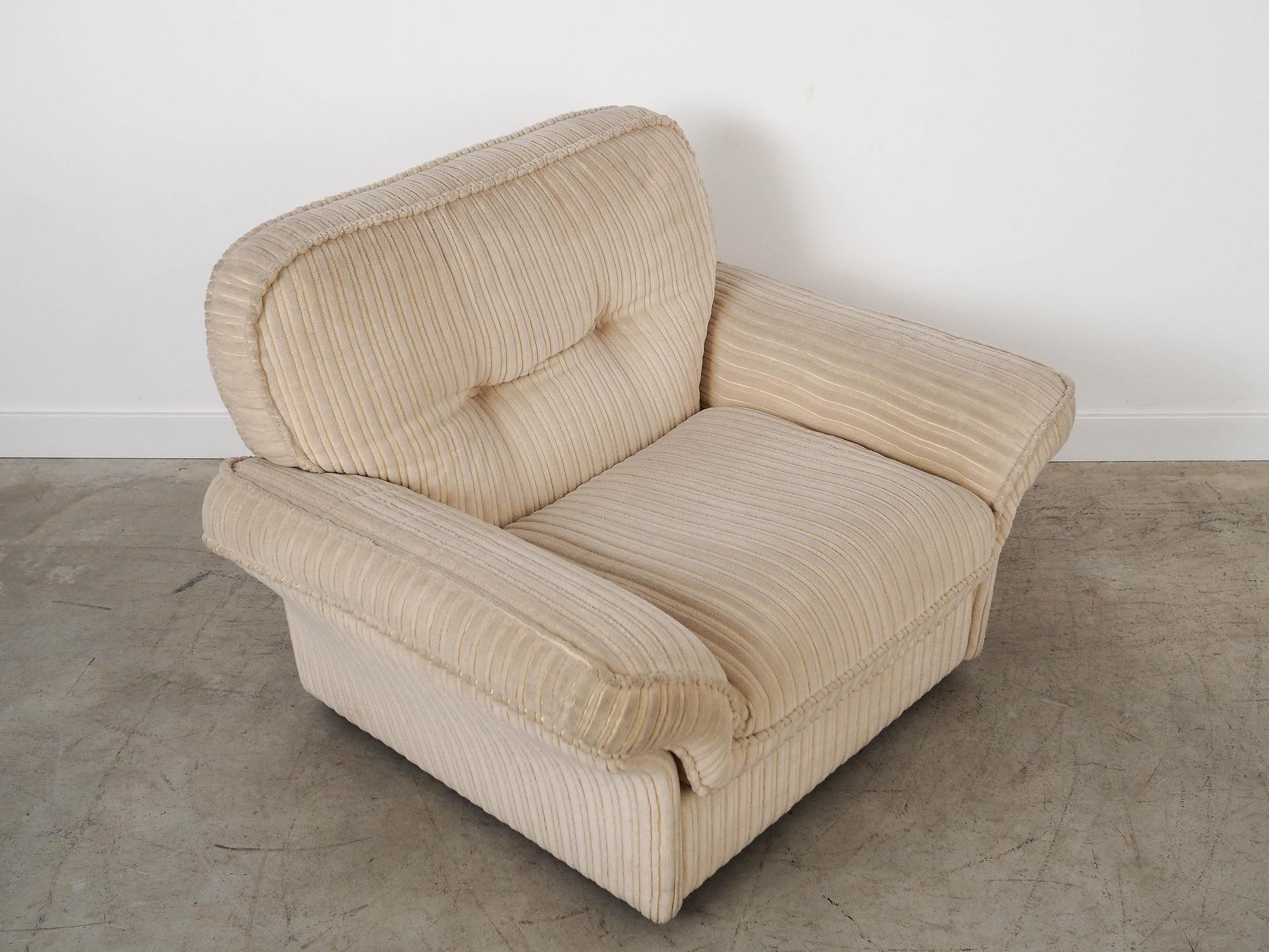 Soffio Armchair Fabric Cream 1970s 7