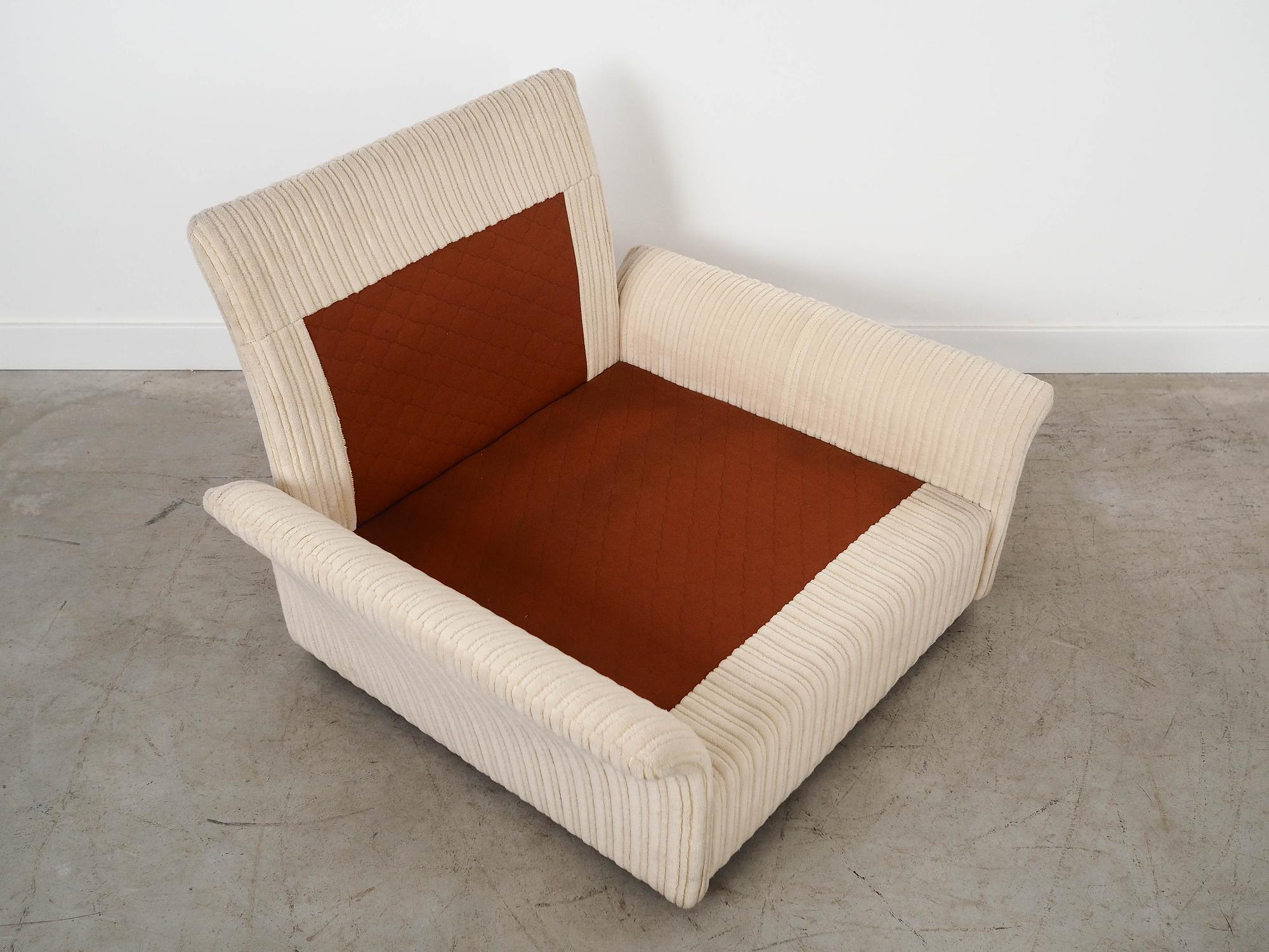 Soffio Armchair Fabric Cream 1970s 13