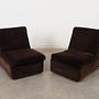 Busnelli Sofa Modular Leder Braun 1970er Jahre 3