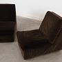 Busnelli Modular Leather Sofa Brown 1970s 4
