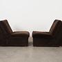 Busnelli Sofa Modular Leder Braun 1970er Jahre 6