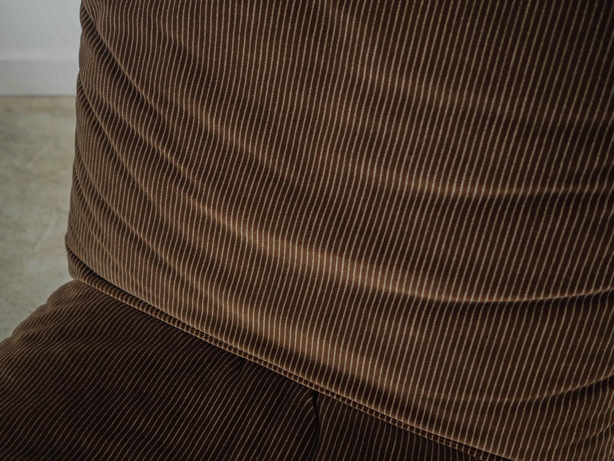Busnelli Modular Leather Sofa Brown 1970s 9