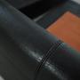Modular Sofa 2 Pieces Black Leather 1970s 11