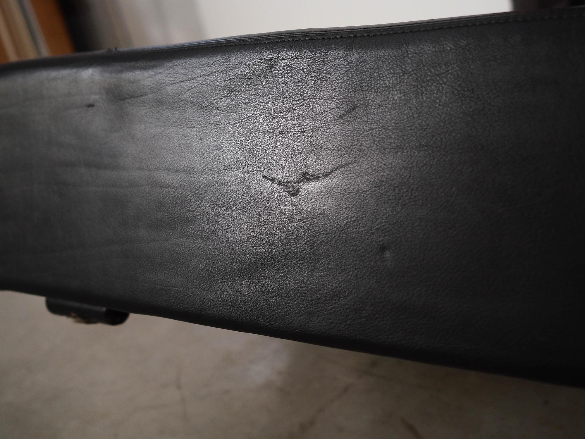 Sofa Modular 2 Teilig Leder Schwarz 1970er Jahre 13