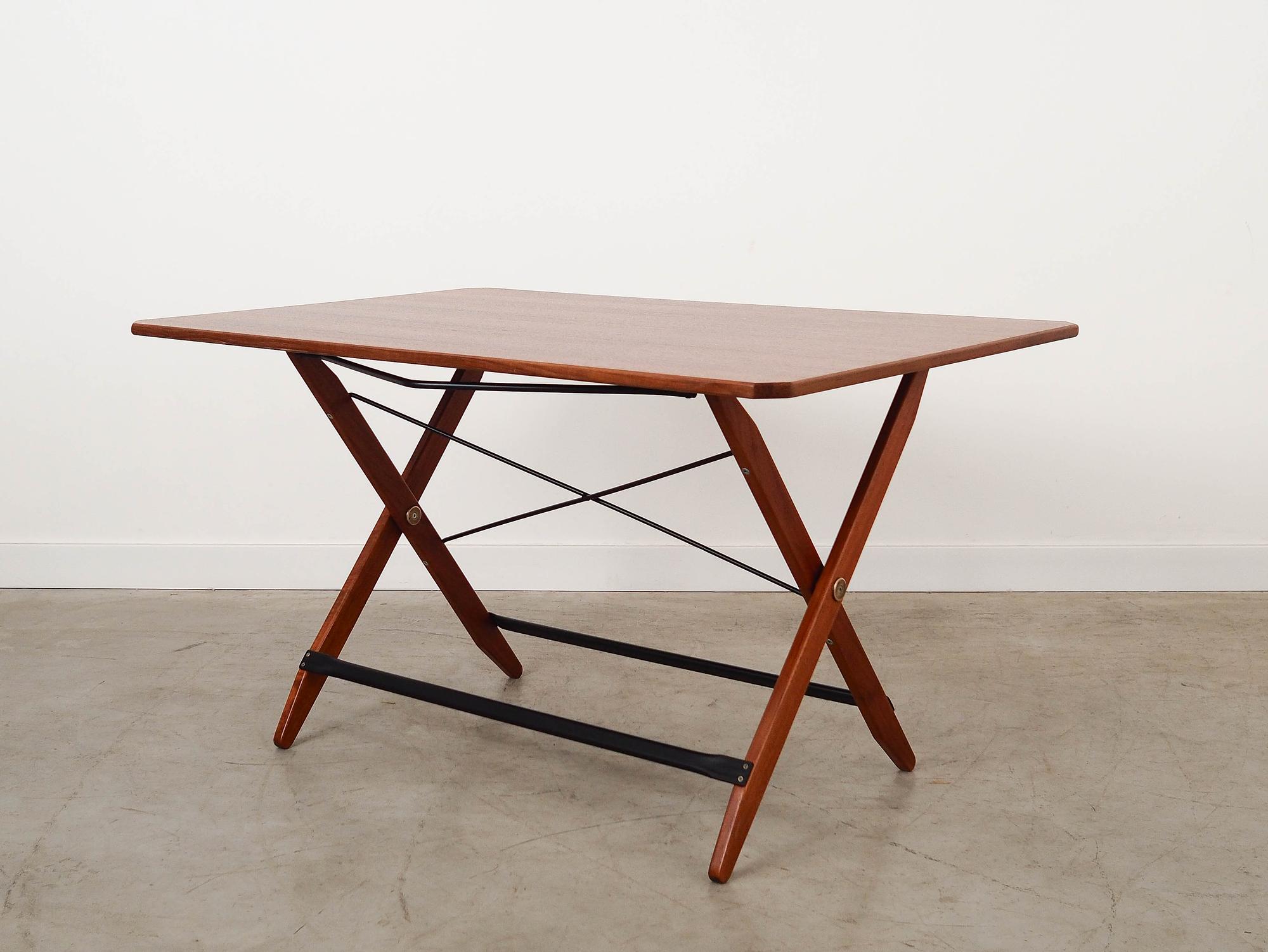 Klapptisch Teakholz Braun 1970er Jahre 72x126,5 cm 3