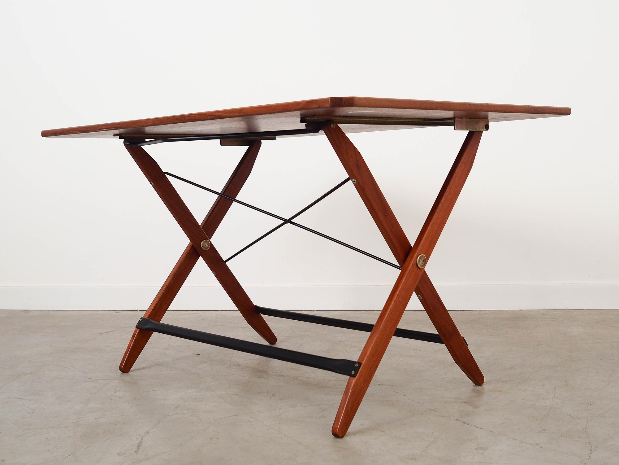 Klapptisch Teakholz Braun 1970er Jahre 72x126,5 cm 4