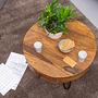 Karow Coffee Table Stainless Steel Brown Black Ø60 cm 4