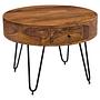 Karow Coffee Table Stainless Steel Brown Black Ø60 cm 1