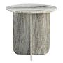 BIHORO Side Table Marble Grey Ø40 cm 4