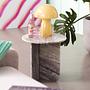 BIHORO Side Table Marble Grey Ø40 cm 2