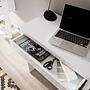 Cu-Libre 80 Desk High Gloss White 76x 79cm 3