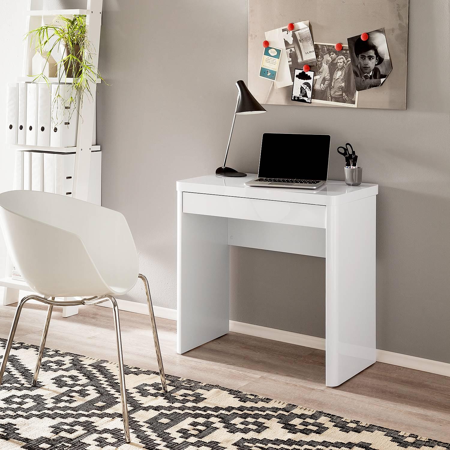 Cu-Libre 80 Desk High Gloss White 76x 79cm 2