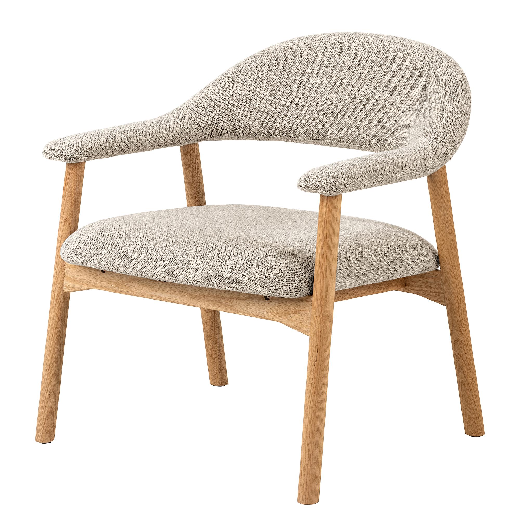 Mesita Lounge Chair Beige Bouclé Oak 0