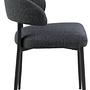 2x Asbo Upholstered Chair Dark Grey 4