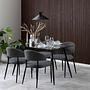 2x Asbo Upholstered Chair Dark Grey 3