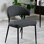 2x Asbo Upholstered Chair Dark Grey 2