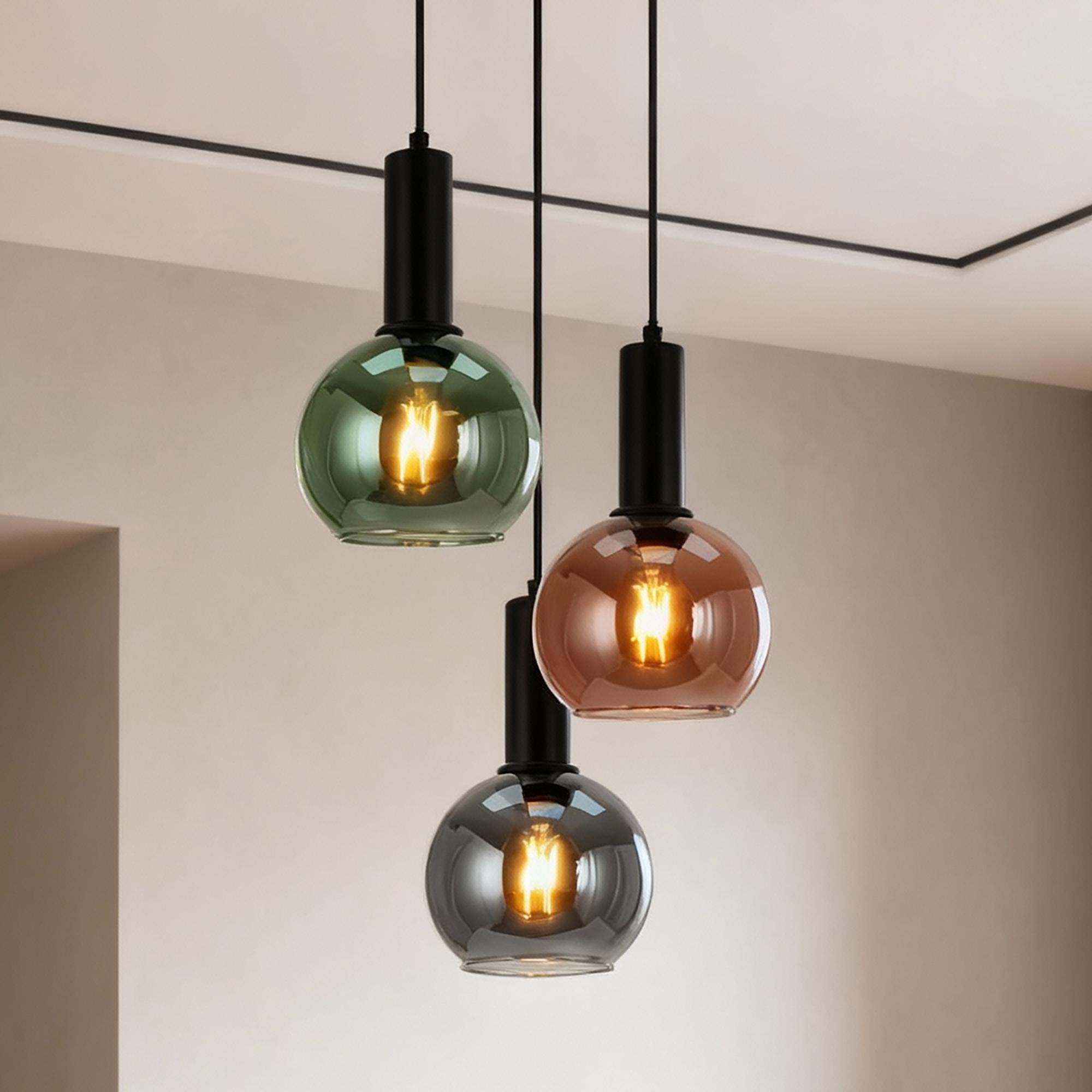 Almota Pendant Light 3-Light Stained Glass Multicolored 1