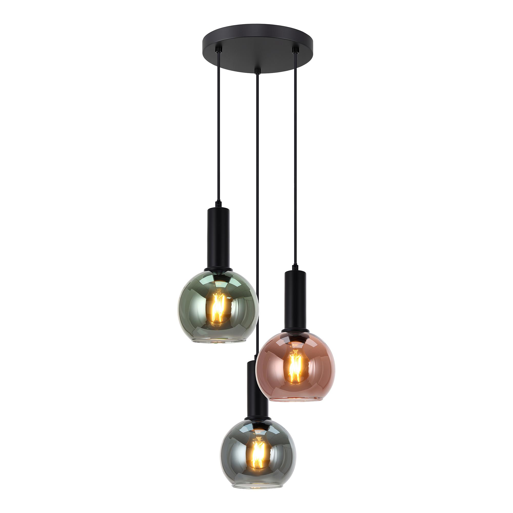 Almota Pendant Light 3-Light Stained Glass Multicolored 4