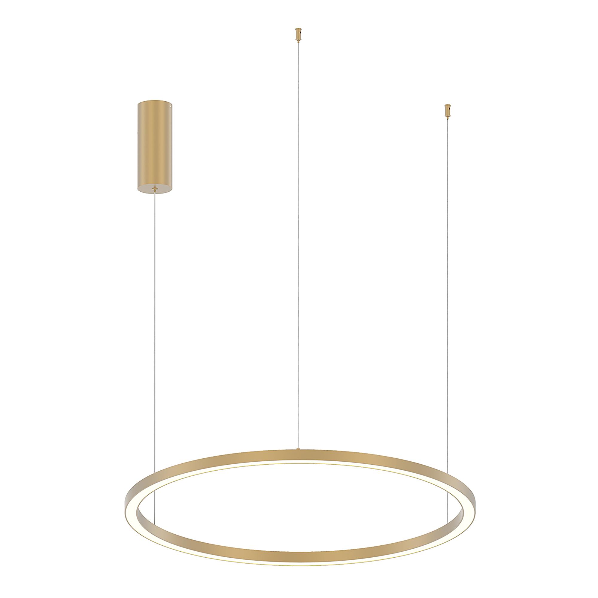 Hoop LED Pendant Light 1-Light Aluminum Gold Ø 80cm 0