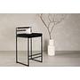 2x Awane Bar Stool Steel Black Velvet 45 x 80 x 41 cm 2