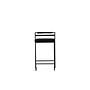 2x Awane Bar Stool Steel Black Velvet 45 x 80 x 41 cm 3