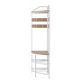 Burdie Corner Wardrobe Wood-Based Material Oak Decor White 1
