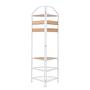 Burdie Corner Wardrobe Wood-Based Material Oak Decor White 2