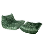 Togo Lounge Set 5-pcs. Washed Velvet Forest Green 7